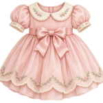 Pink Baby Dress pink watercolor baby girl shower clipart
