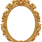 Baroque Gold Oval Frame with transparent centre