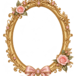 Blush Rose Tiara Frame with transparent centre
