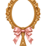 Vintage Hand Mirror Frame with transparent centre