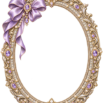 Lavender Pearl Oval Frame with transparent centre