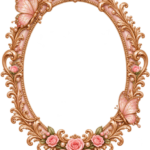 Rose Gold Butterfly Frame with transparent centre